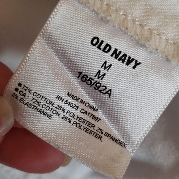 Old Navy White Denim Trucker Jacket w/ Blue Roses - Picture 9 of 11